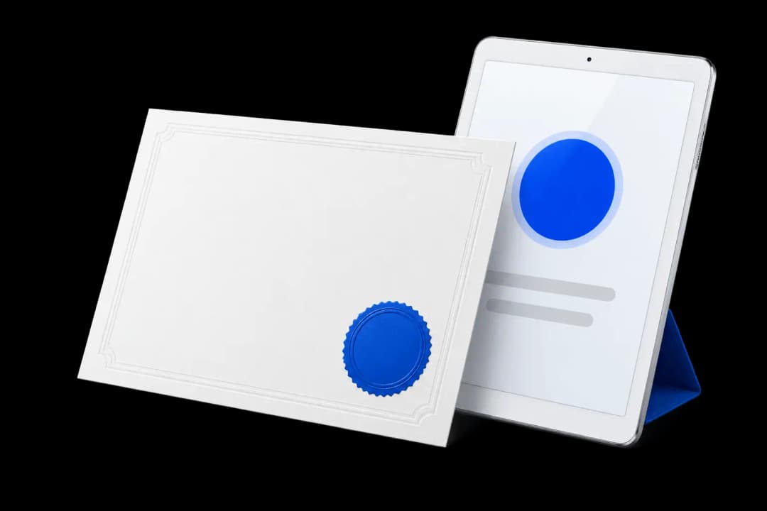 Digital academic certificate and verification tablet