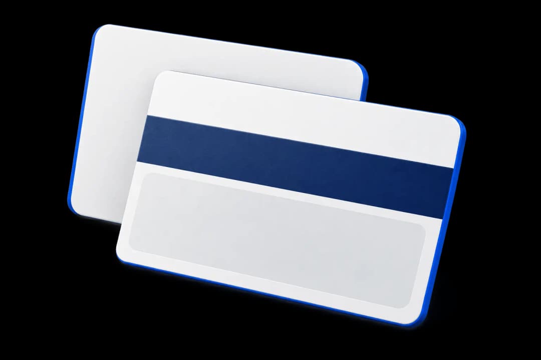 Minimal white and blue Essal student card